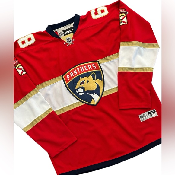 Reebok Jaromir Jagr Florida Panthers Authentic NHL Hockey Jersey Red Home